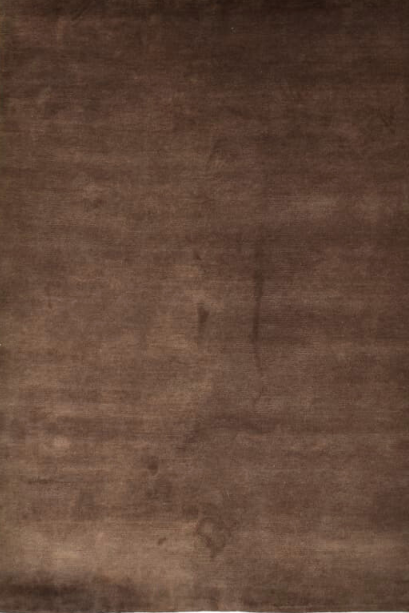 Hand Knotted Wool Brown Area Rug