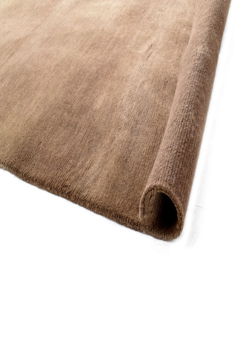 Hand Knotted Wool Brown Area Rug