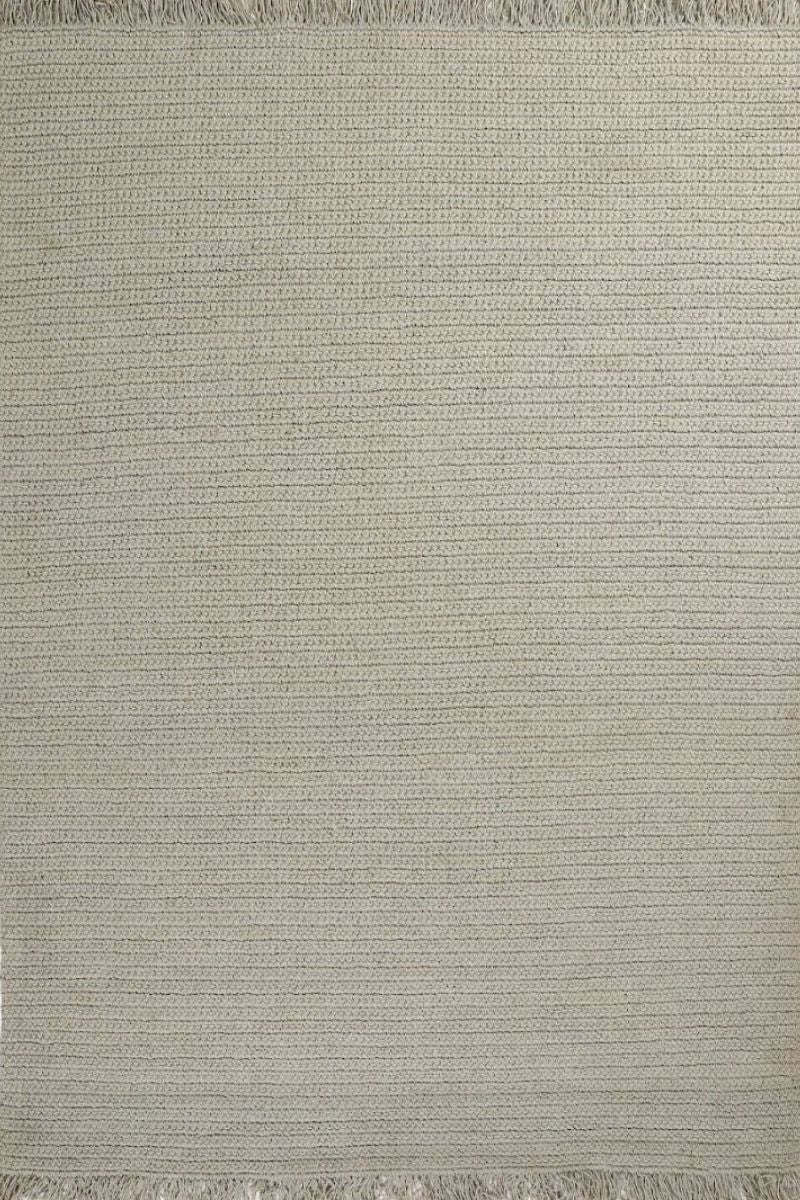 Hand Crochet Beige Jute Rug