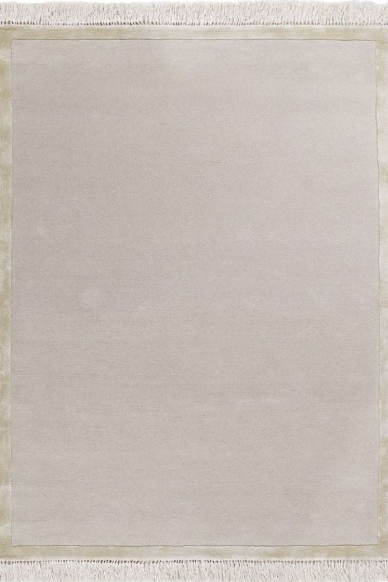 Hand Tufted Wool and Viscose Beige Area Rug