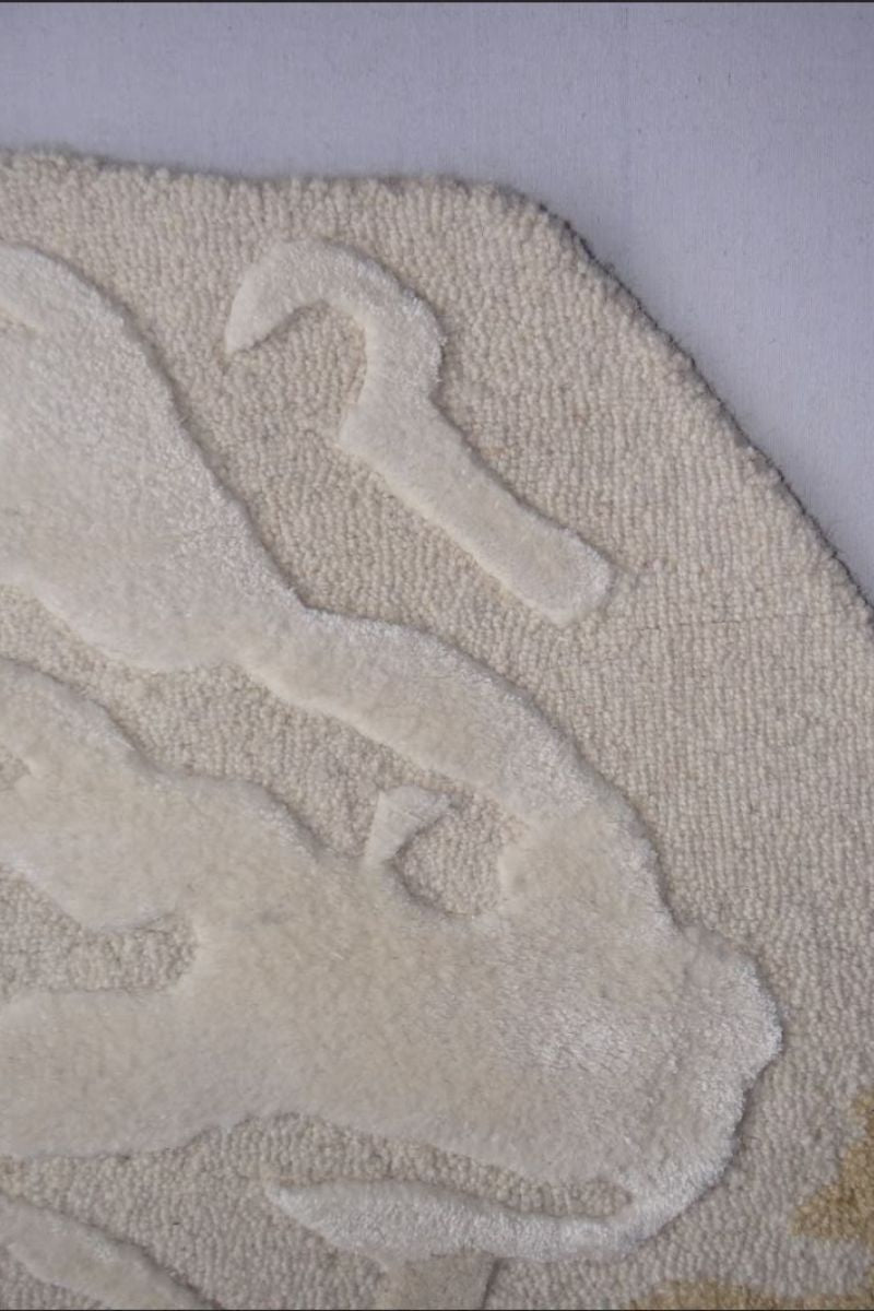 Hand Tufted Wool and Viscose Shaped Area Rug