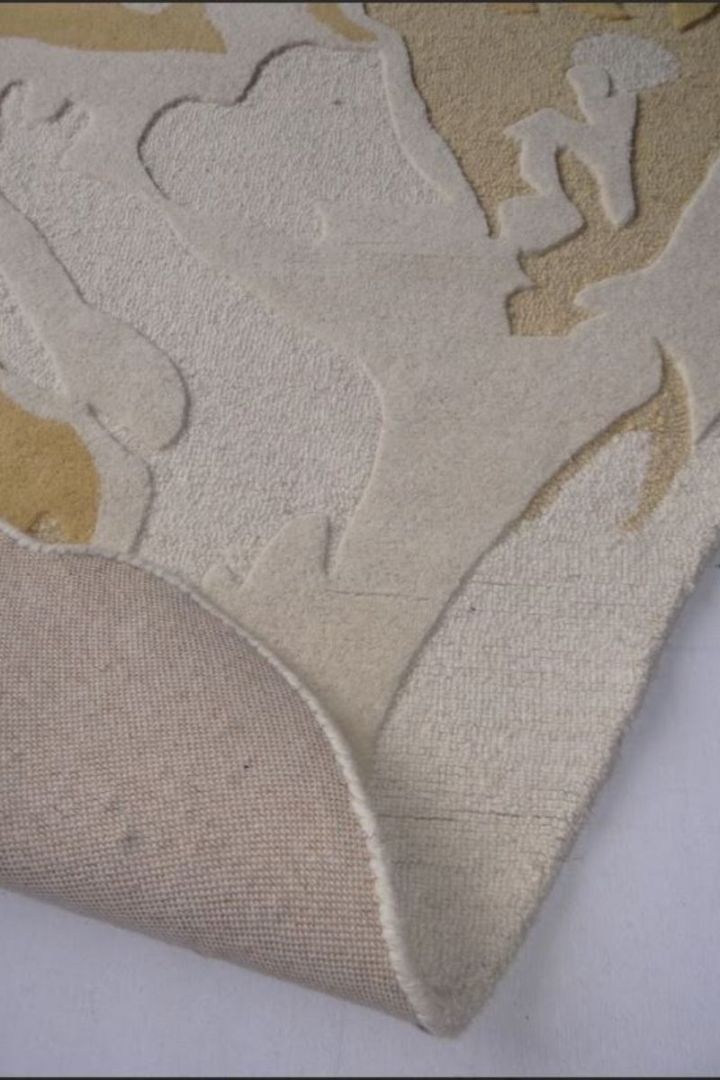 Hand Tufted Wool and Viscose Shaped Area Rug