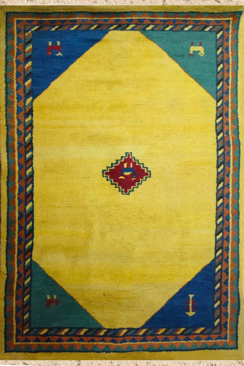 Hand Knotted Wool Multicolor Area Rug