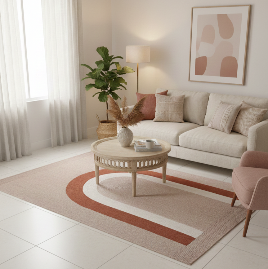 Pitloom PET Flatweave White Dhurrie