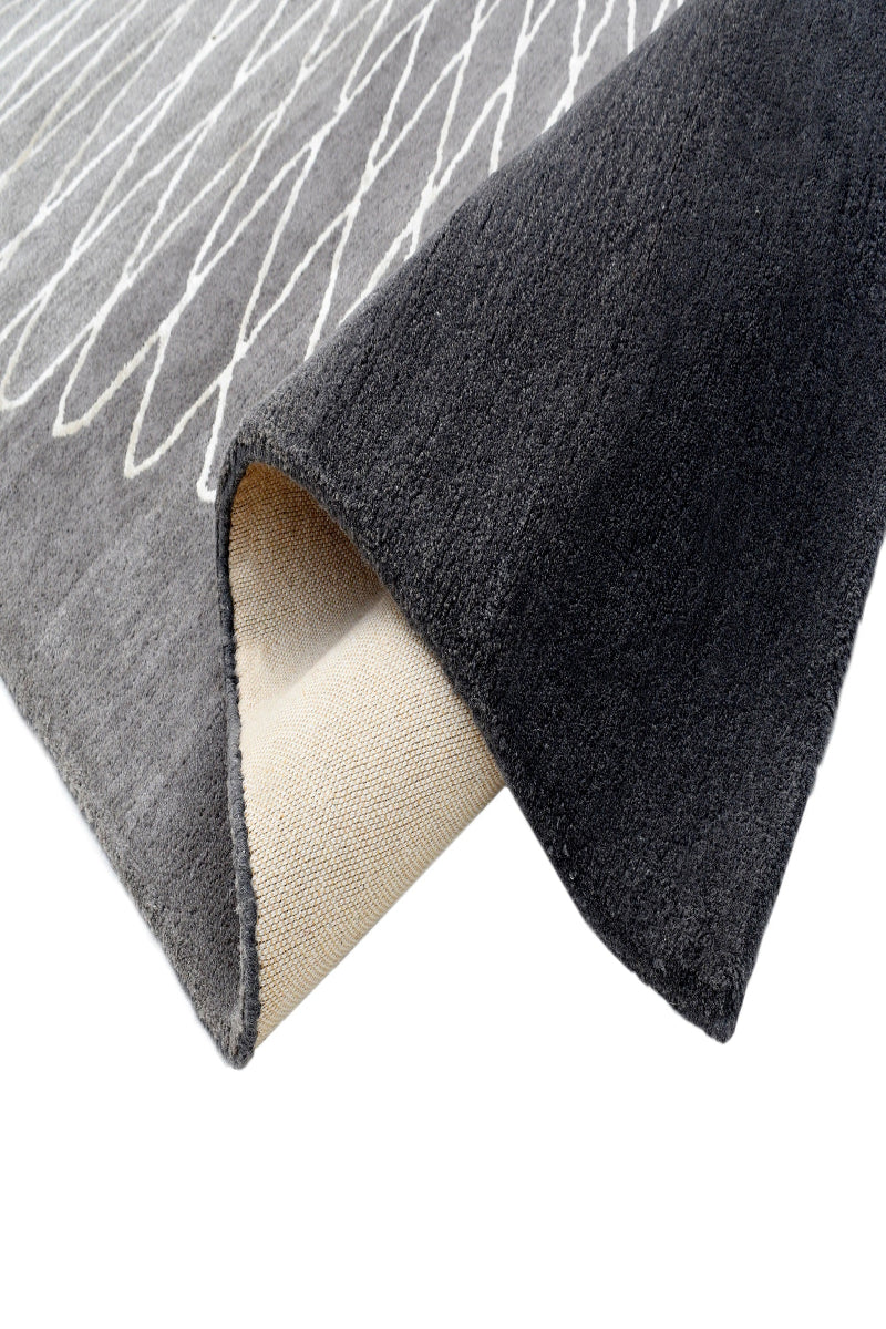 Hand Tufted Grey 100% Wool Rug