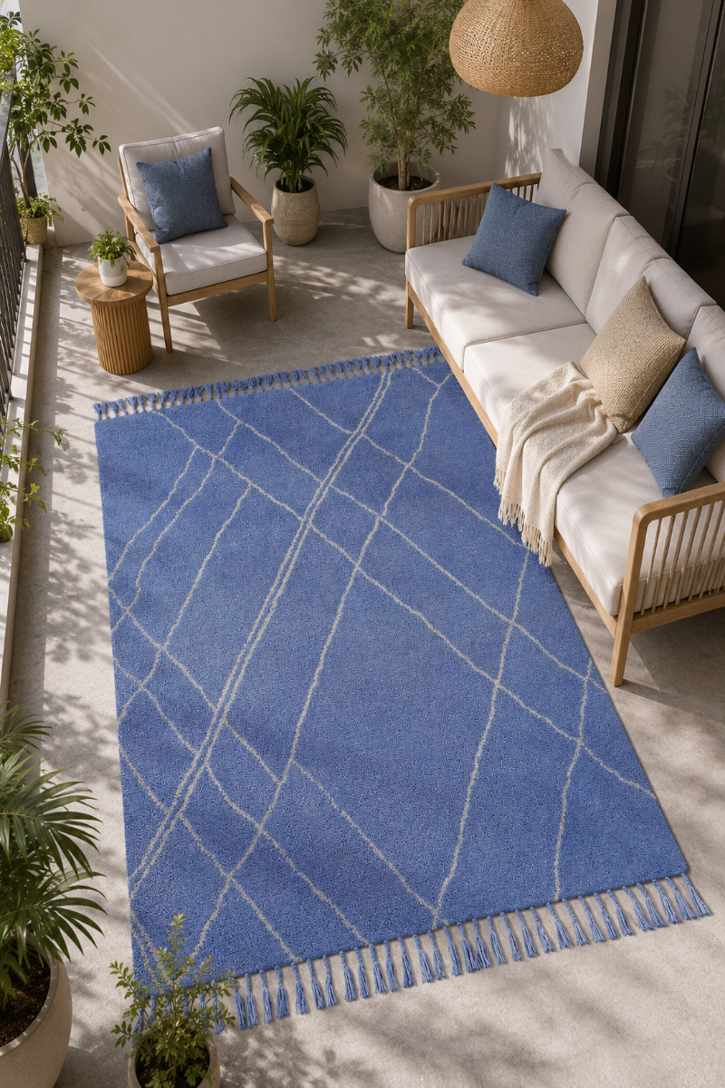 Hand Knotted Wool Area Rug