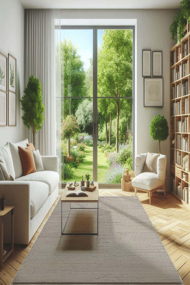 Handloom Wool Beige Area Rug