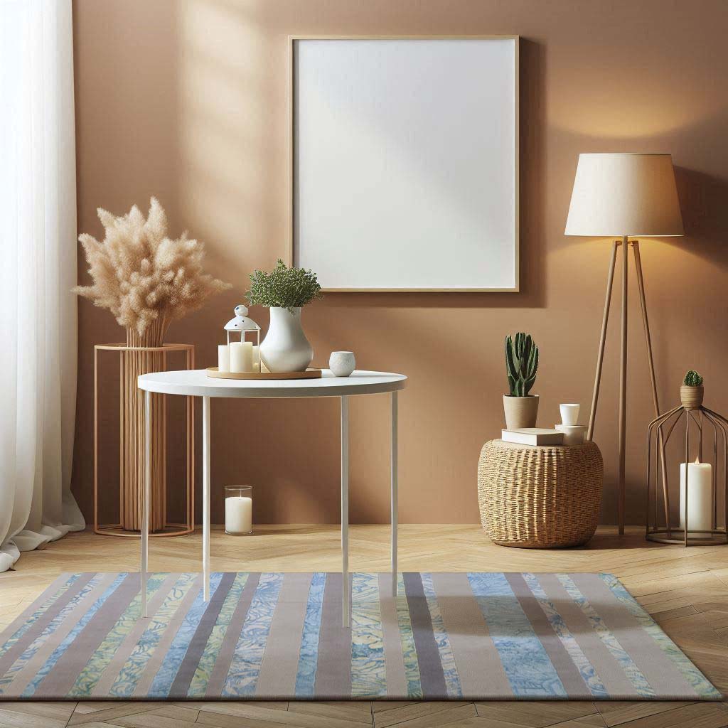 Handloom Wool and Viscose Area Rug