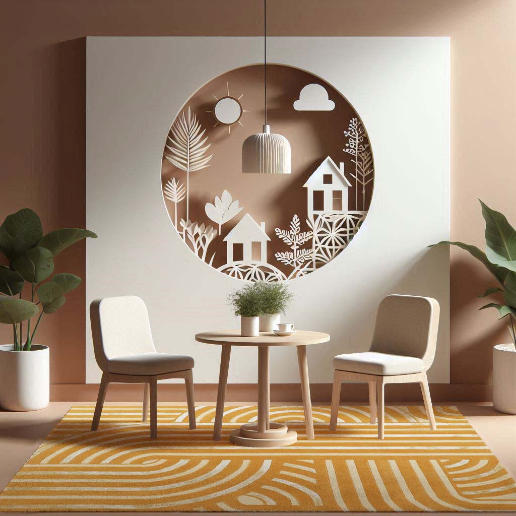 Hand Tufted Wool and Viscose Mustard Yellow Area Rug