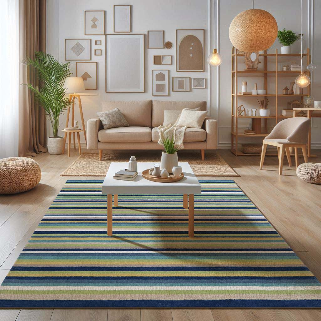 Handloom Wool and Viscose Area Rug