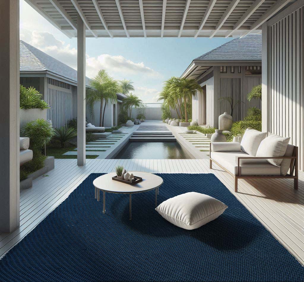 Pitloom PET Dark Blue Area Rug