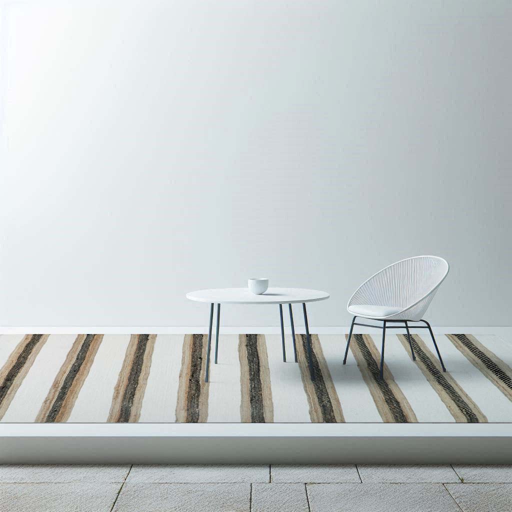 Pitloom Jute and Cotton Beige Flatweave Rug