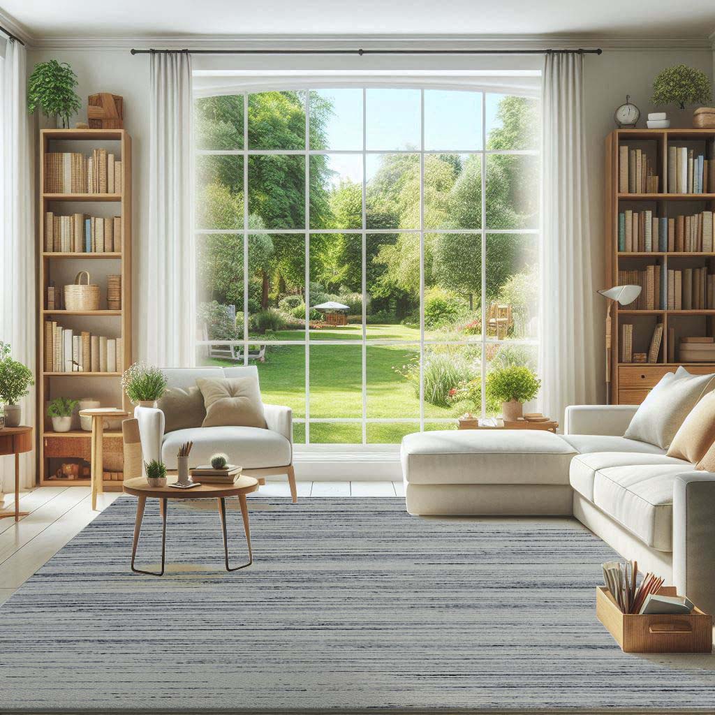 Handloom Wool Grey Rug