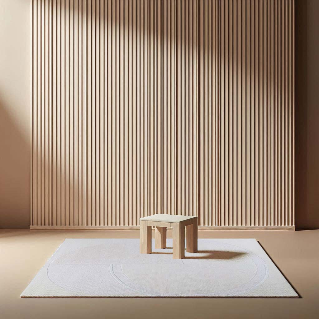 Hand Tufted Wool and Viscose White Rug