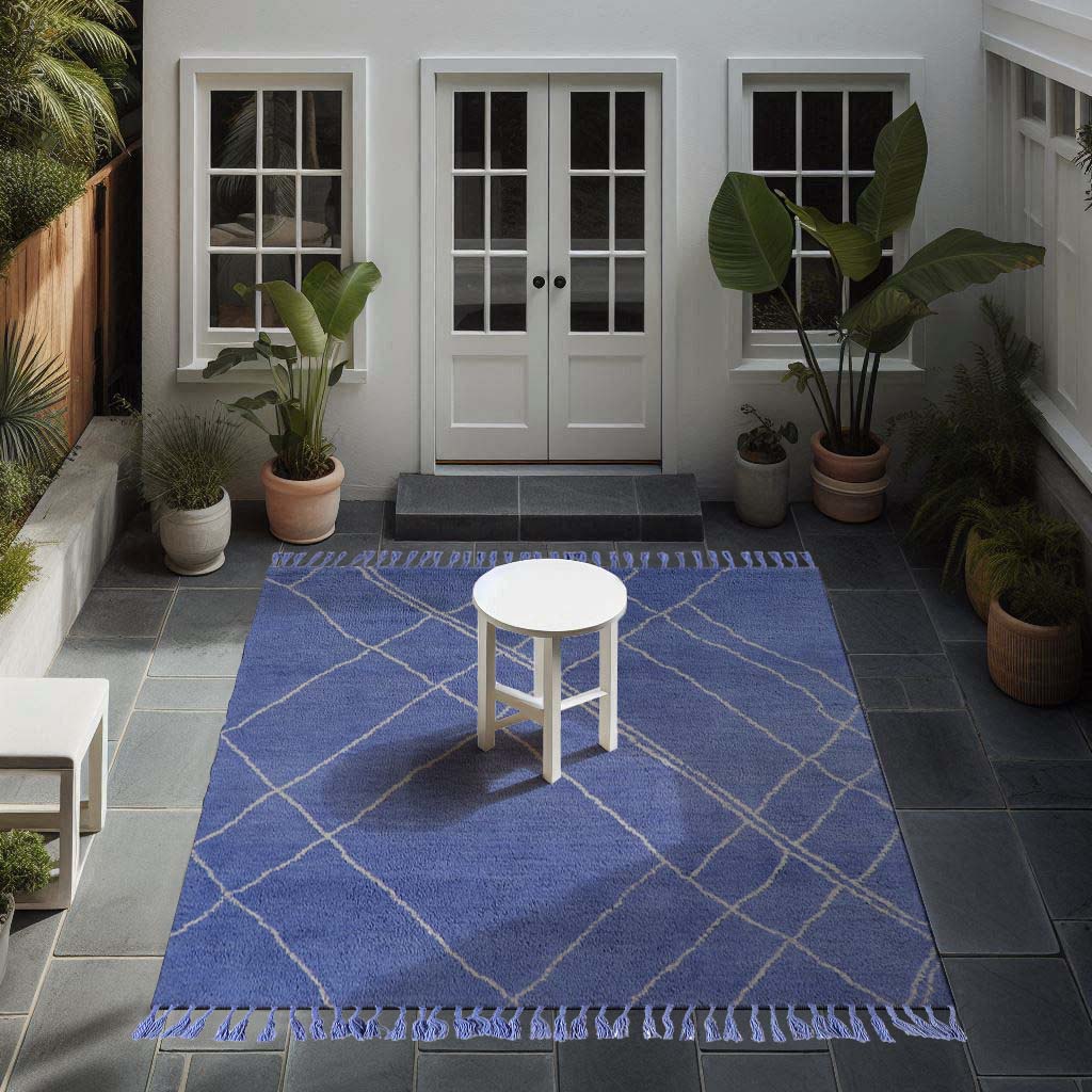 Hand Knotted Wool Area Rug