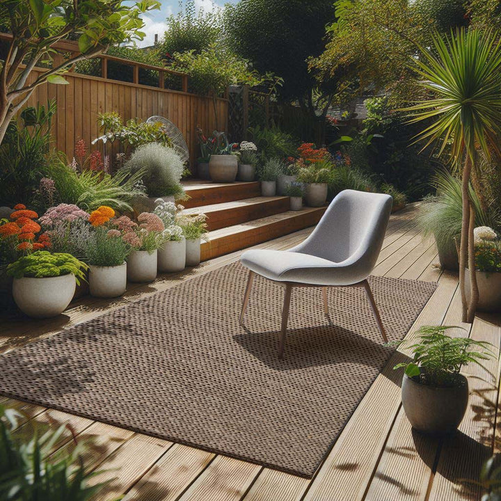 Pitloom Felt Wool Light brown Area Rug