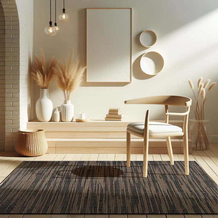 Pitloom Wool Brown Flatweave Area Rug