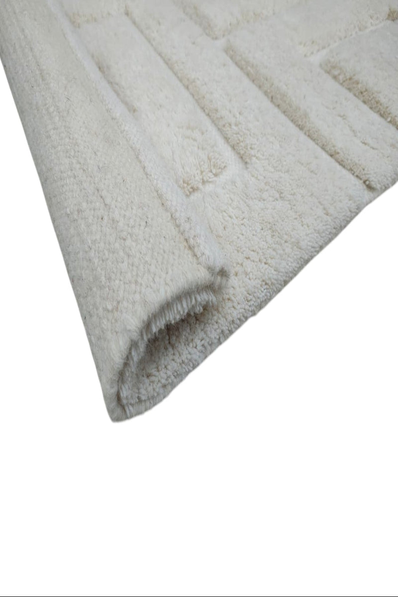 PItloom Ioop Wool 20c White Area Rug