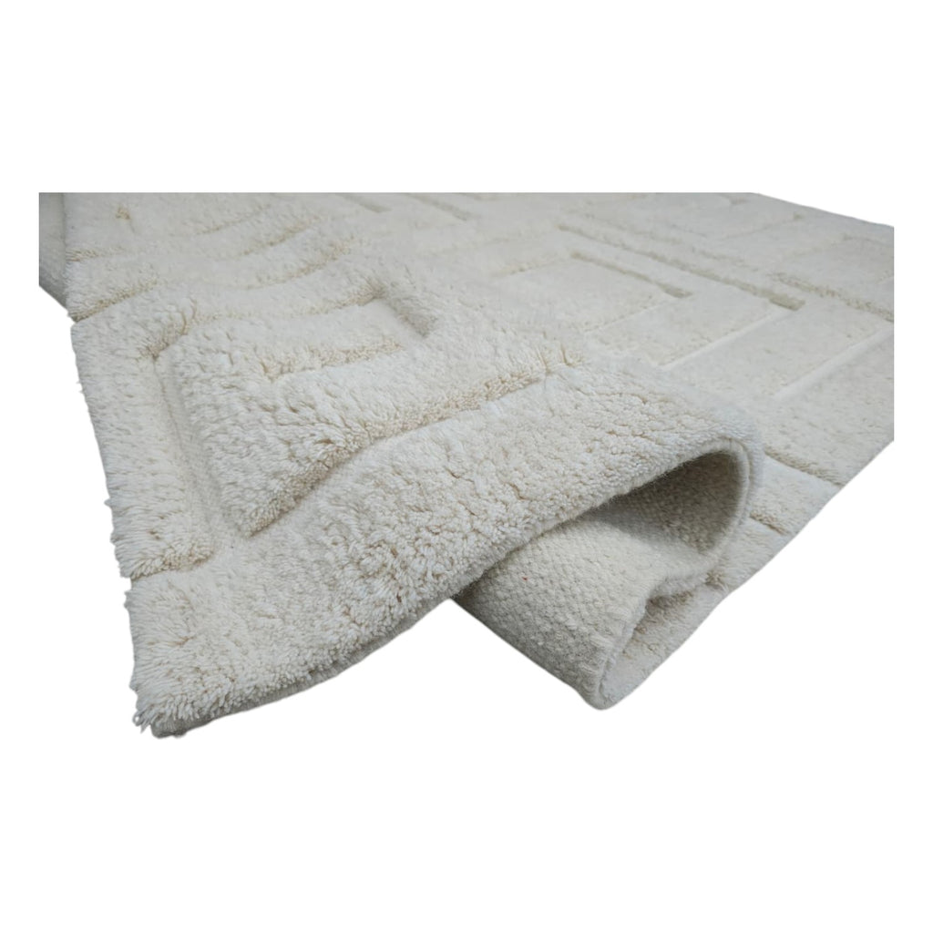 PItloom Ioop Wool 20c White Area Rug