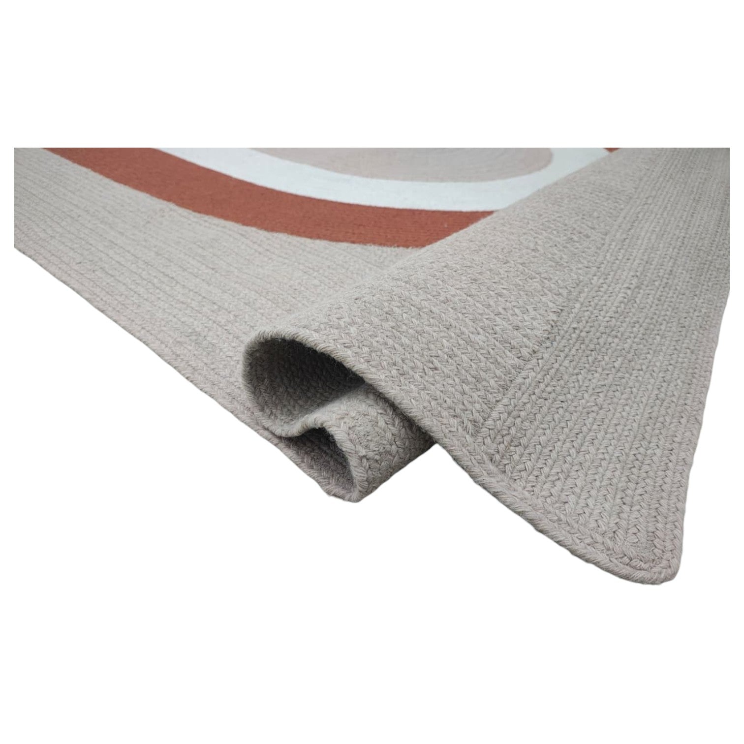 Pitloom PET Flatweave White Dhurrie