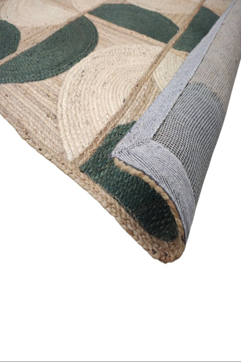 Hand Braided Jute Beige Flatweave Dhurrie