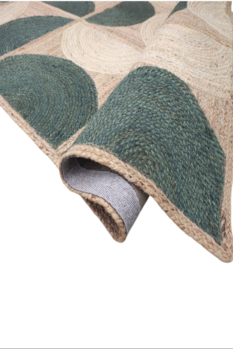 Hand Braided Jute Beige Flatweave Dhurrie