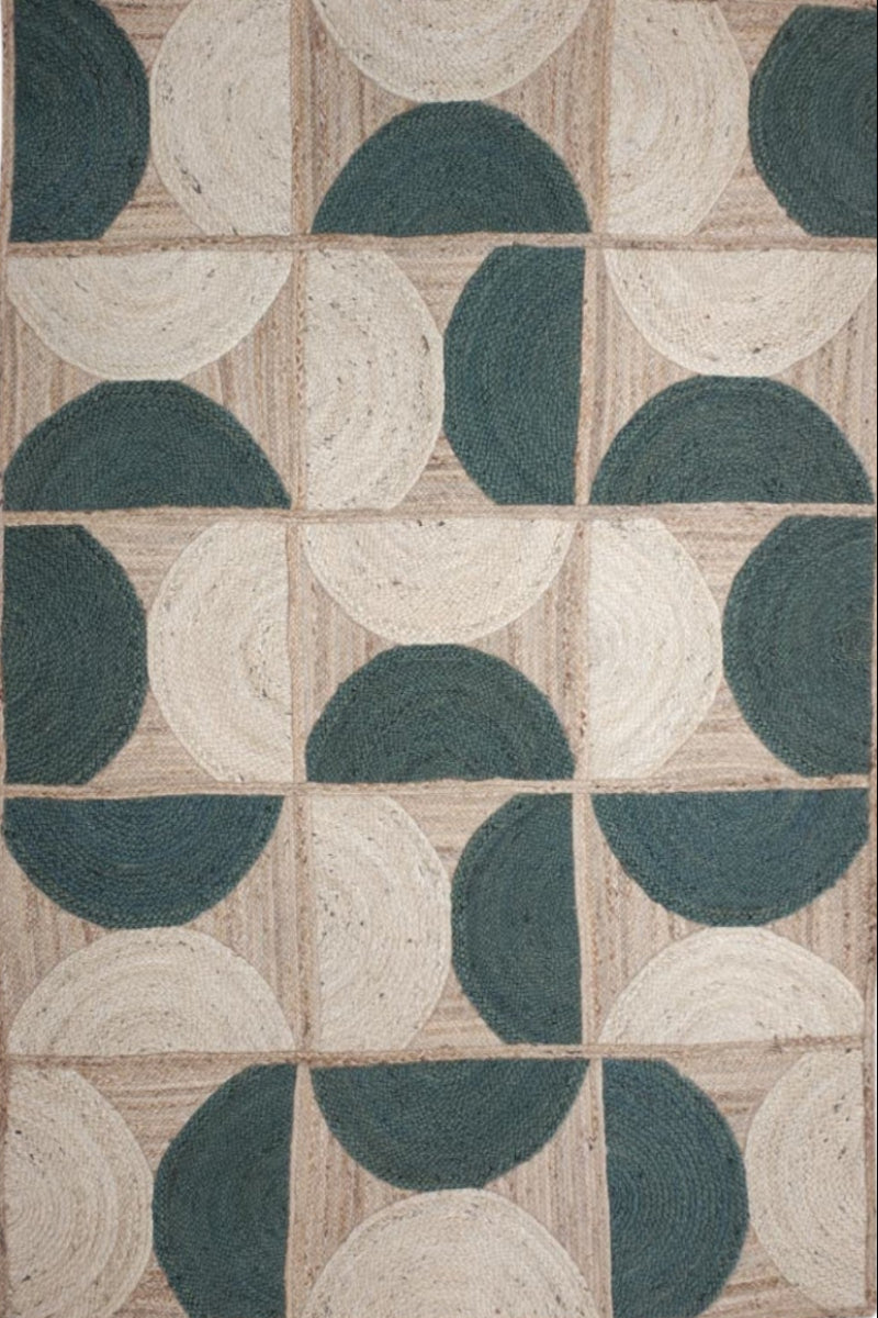 Hand Braided Jute Beige Flatweave Dhurrie