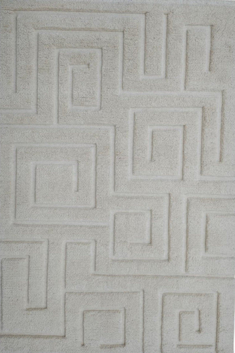 PItloom Ioop Wool 20c White Area Rug