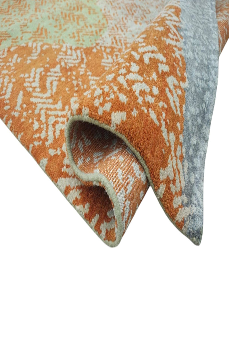 Hand Knotted Wool  Beige Area Rug