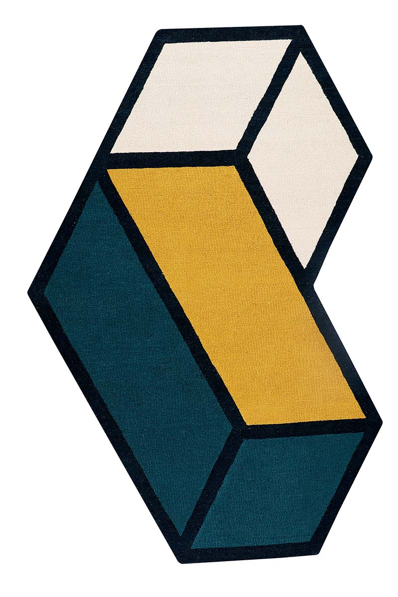 Hand Tufted Multicolor Geometrics Shaped Area Rug