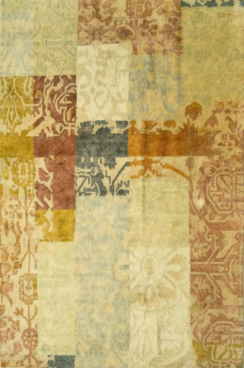 Hand Knotted Wool Multicolour Area Rug