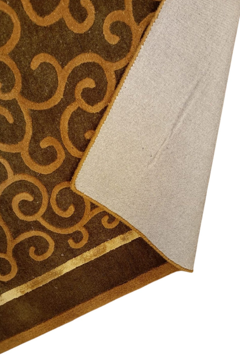 Hand Tufted Wool and Viscose Green Area Rug