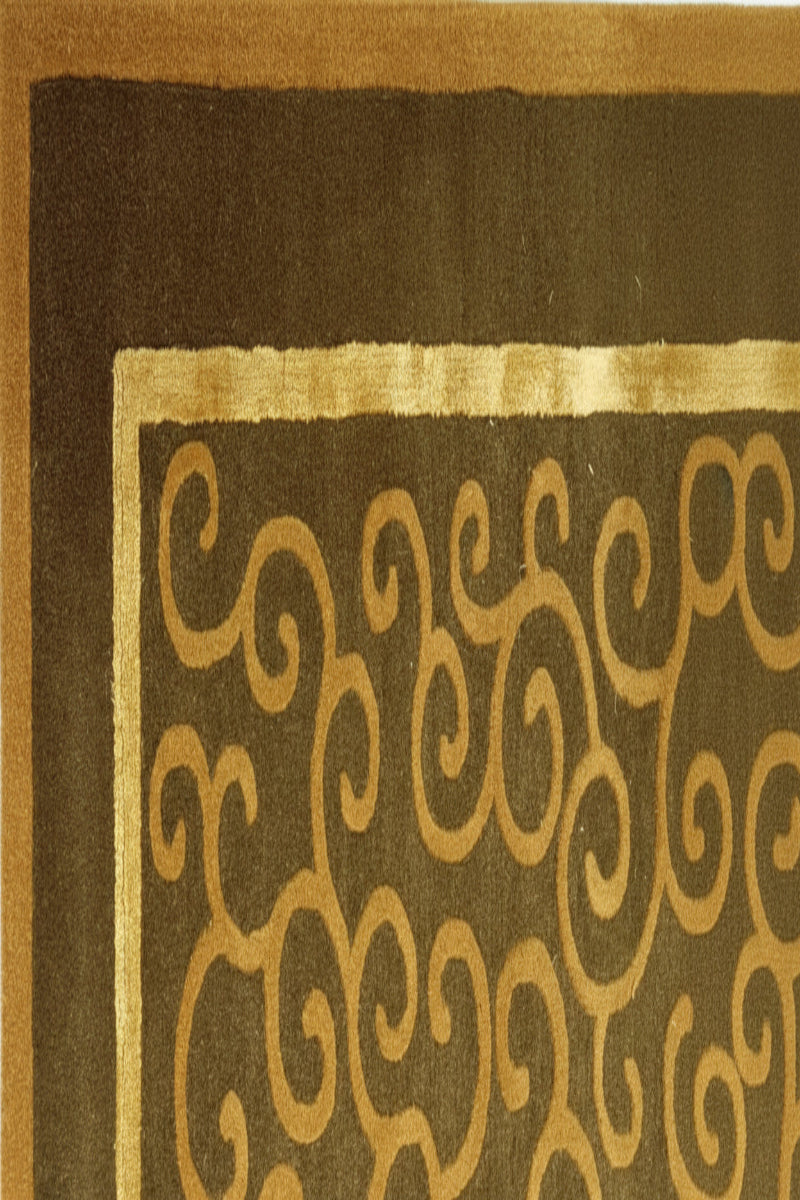 Hand Tufted Wool and Viscose Green Area Rug